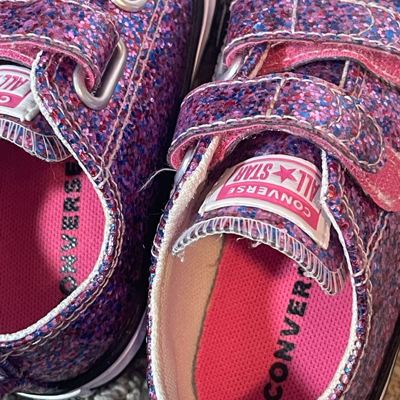 Converse Kids Sparkly Sneakers - Pink and Purple - Picture 5 of 6